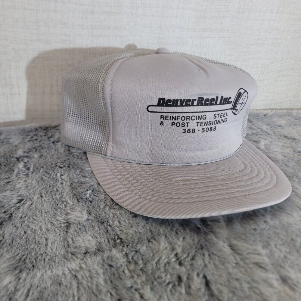 Vintage Denver Reel Inc Trucker Hat Mesh Snapback Rope Cap Made In Korea - Picture 5 of 8